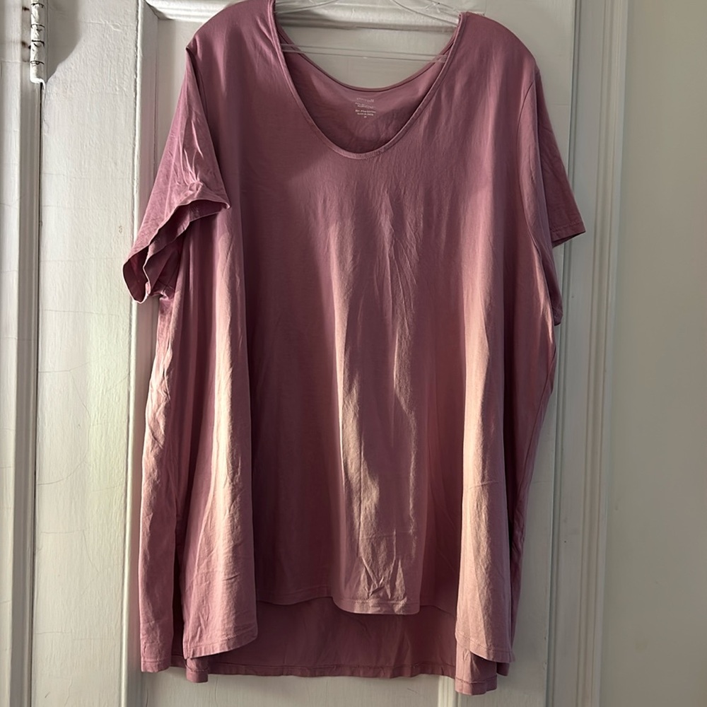 J.Jill mauve short sleeved Pima
Cotton top